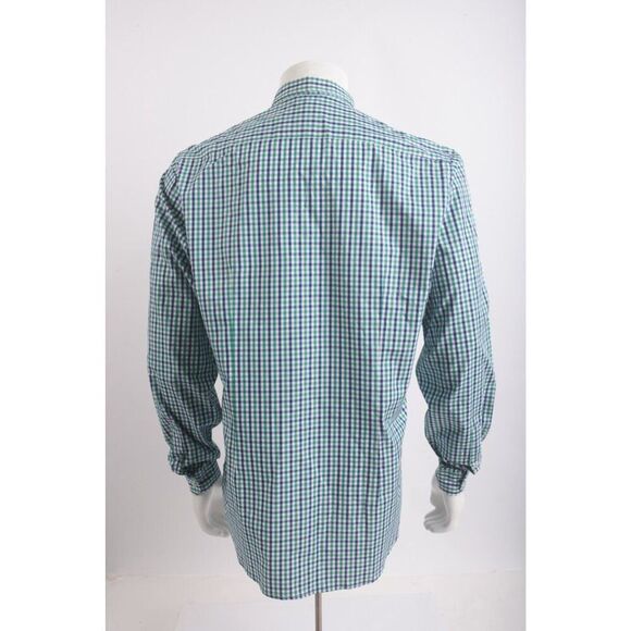 Zara Man Men Vichy Oxford Shirt Size XL Green Navy Checked 6608/405 NWT - Picture 5 of 6